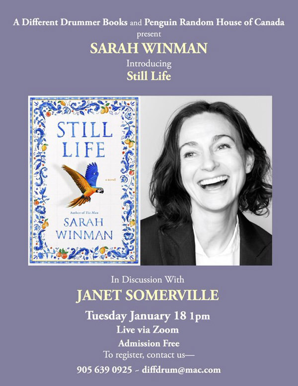 Virtual conversation with British writer Sarah Winman about her glorious novel Still Life