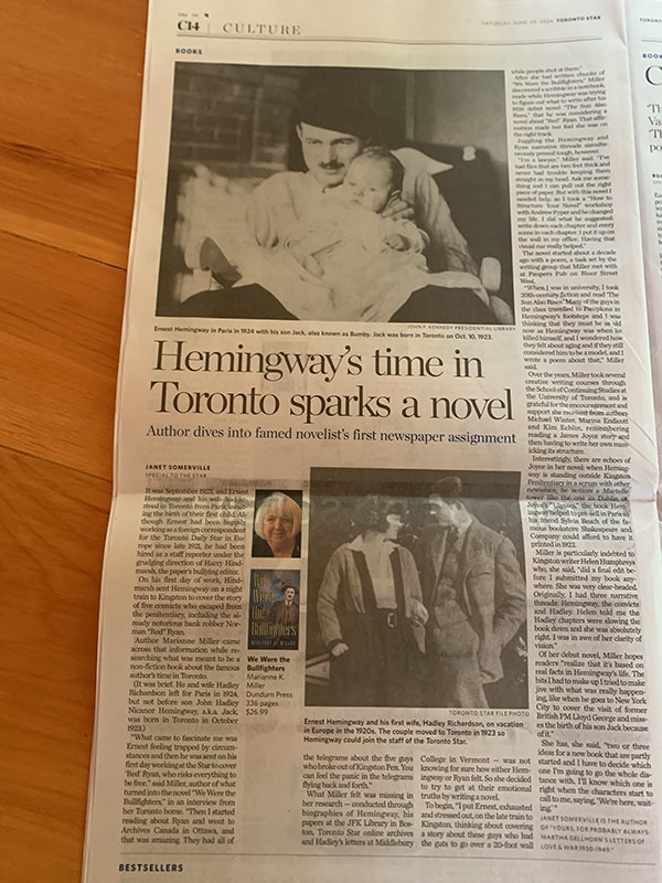 Ernest Hemingway's Time in Toronto Working for the Toronto Star Sparks a First Time Novel