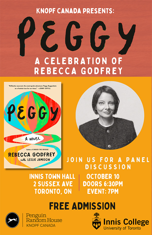 Celebration of Rebecca Godfrey’s PEGGY