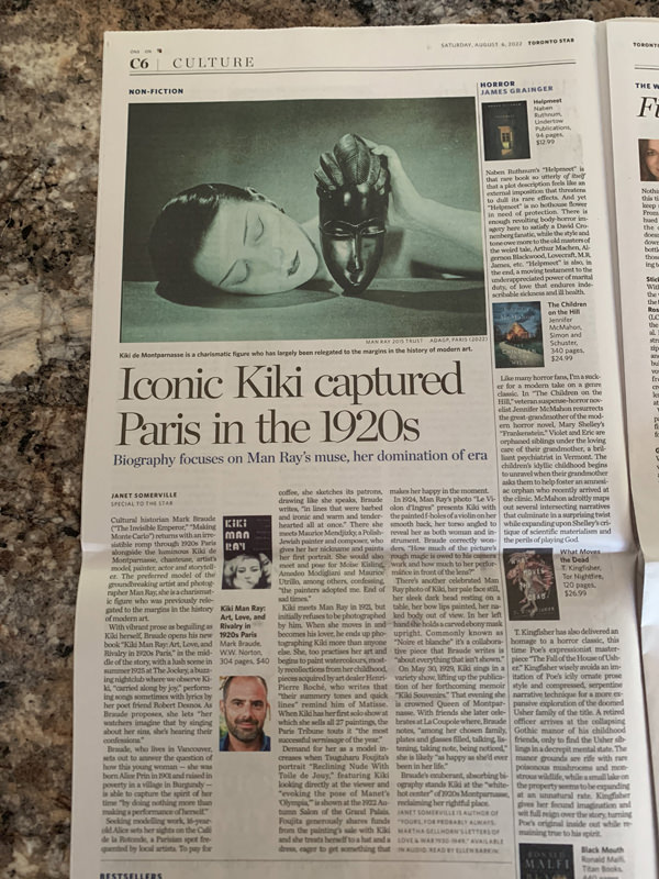 Kiki, Man Ray’s muse, focus of new biography by Mark Braude