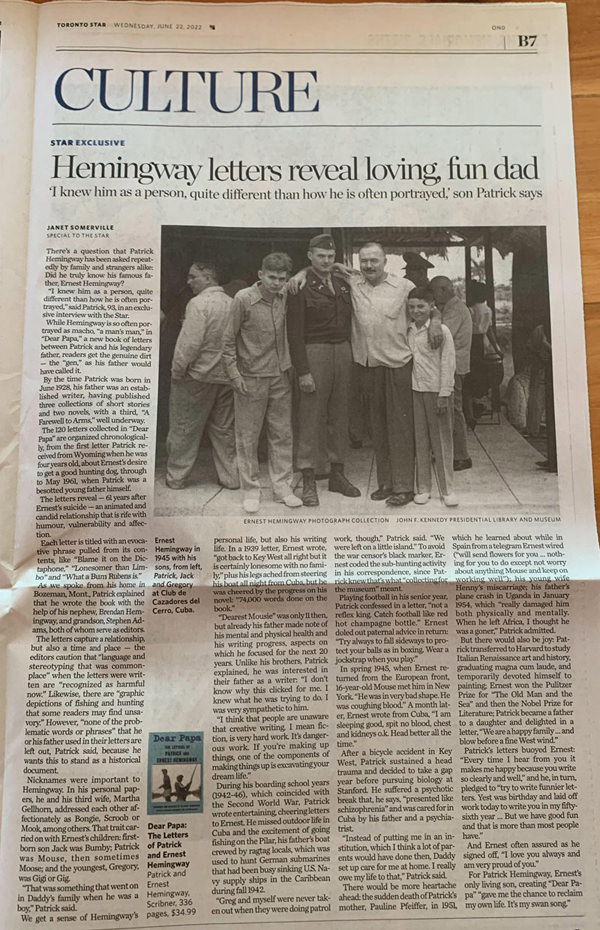 2022June22_PatrickHemingwayLetters_TorontoStar