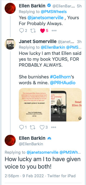 Signal boost from Ellen Barkin