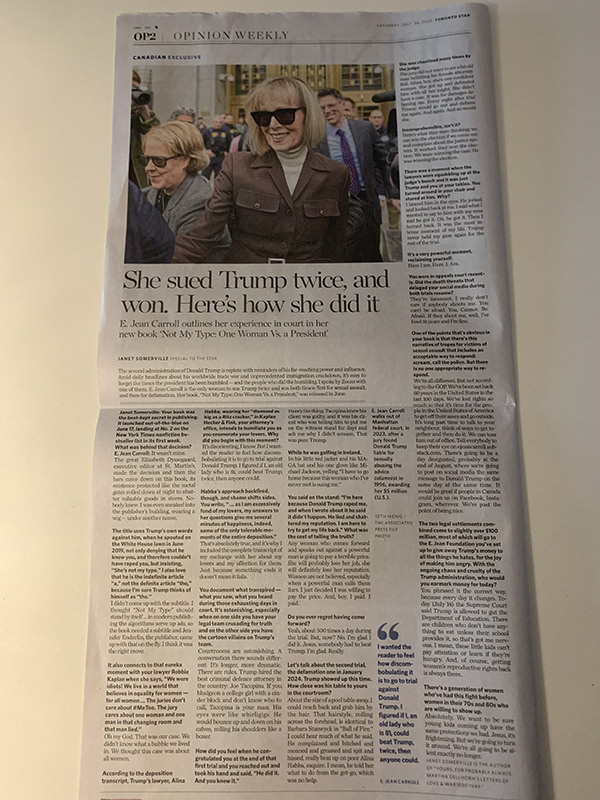 Conversation with E. Jean Carroll, the woman who sued Donald Trump and won twice