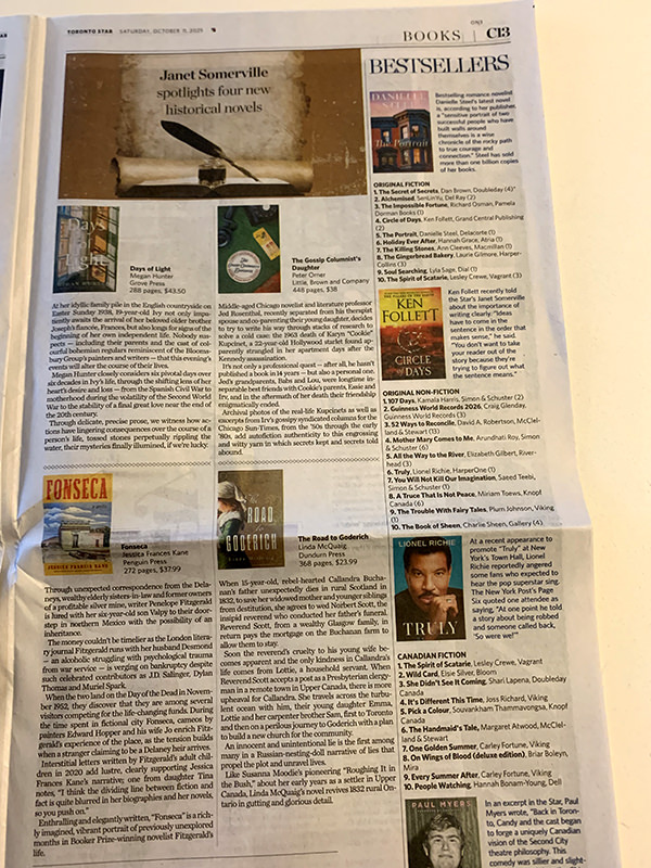 Historical Fiction Roundup: New novels include tales of a gossip columnist’s dead daughter and a prizewinning novelist