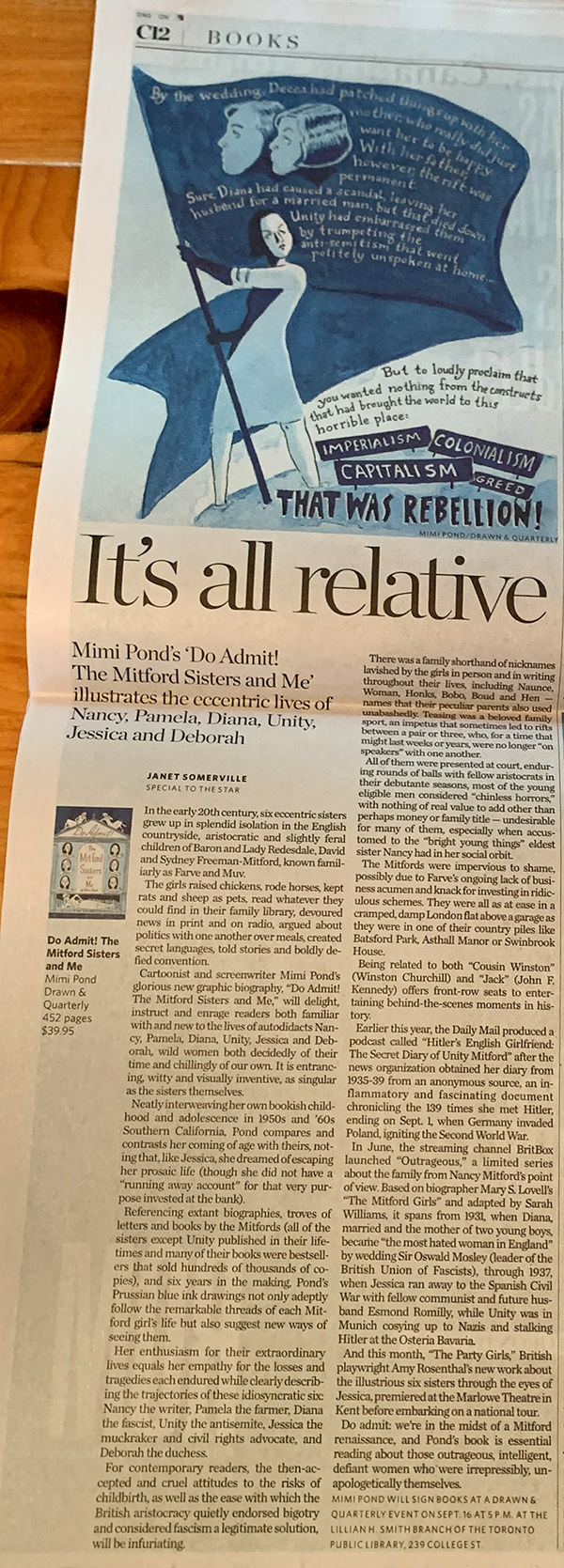 September 13 Mimi Pond Do Admit! The Mitford Sisters and Me