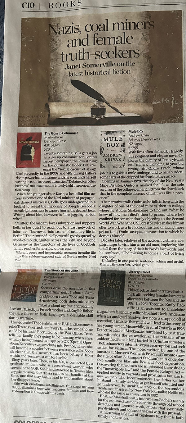 Historical Fiction Roundup: Nazis, Coal Miners and Female Truth-Seekers 