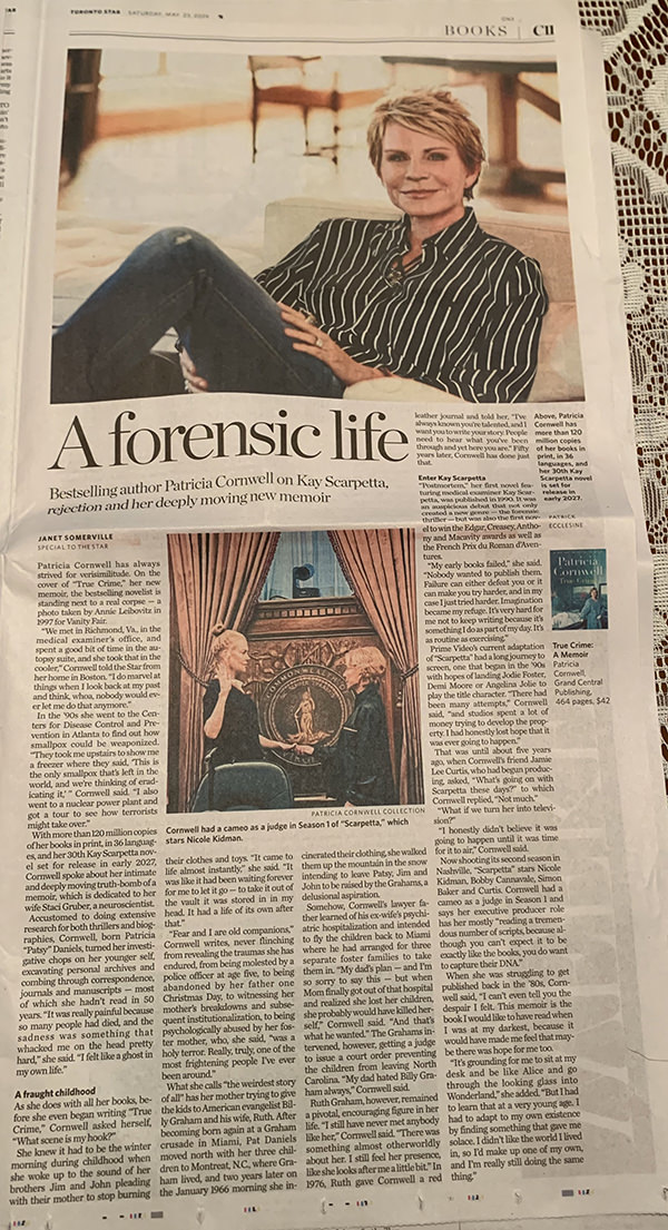 Patricia Cornwell Profile: Opening up about Kay Scarpetta, posing with a corpse, and revisiting trauma 