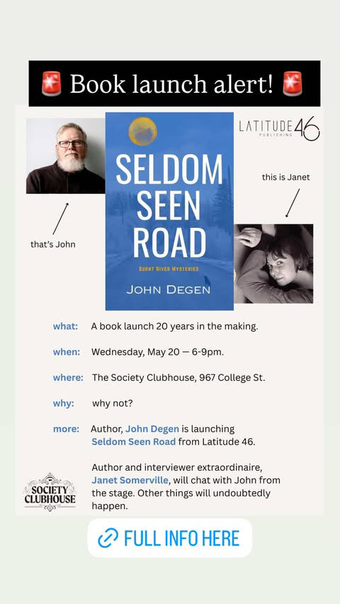 In conversation with John Degen to launch Seldom Seen Road