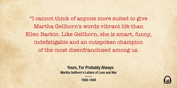 Audiobook read by Ellen Barkin