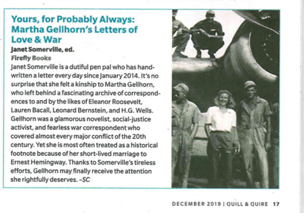 December Quill & Quire (Reviews) Books of the Year