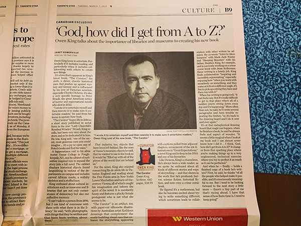 Owen King on the magic of writing his new book “The Curator”: ‘I think, ‘God, how did I get from A to Z?’’