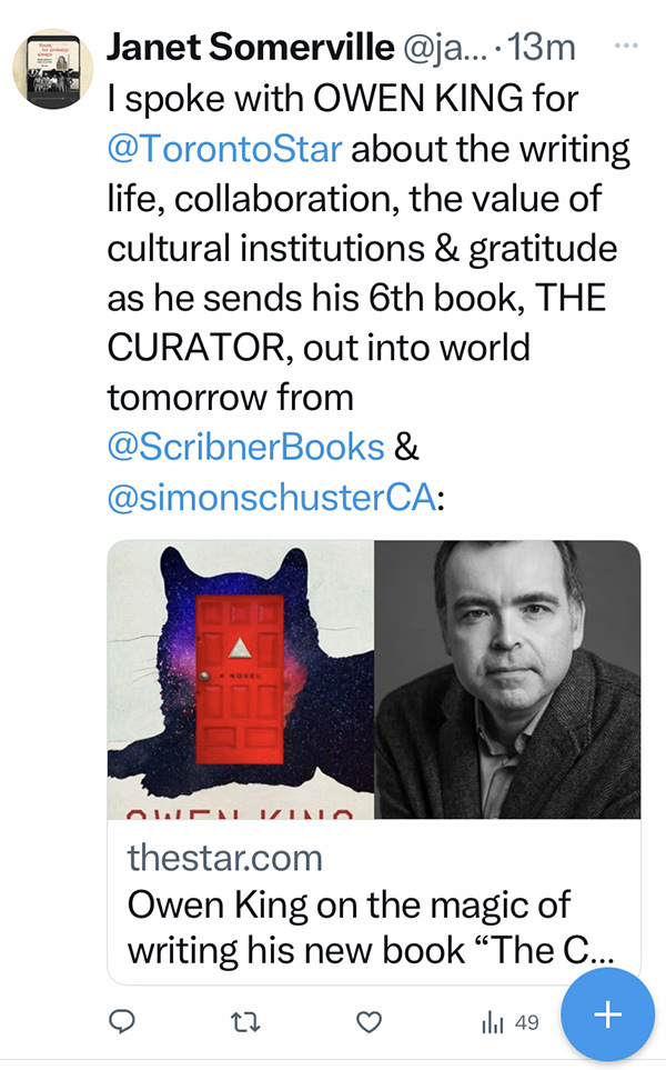 Owen King on the magic of writing his new book “The Curator”: ‘I think, ‘God, how did I get from A to Z?’’