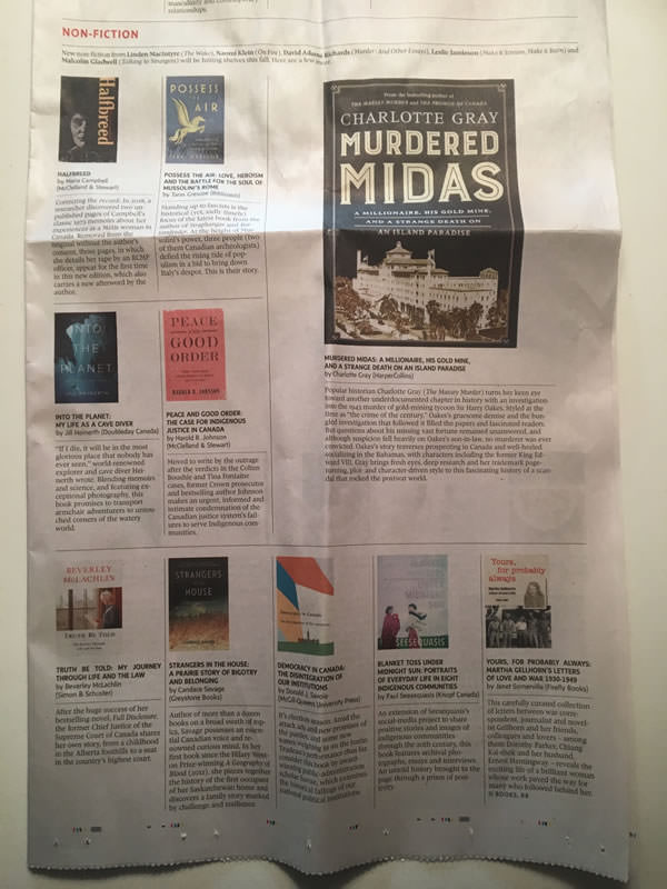 Included in the Globe and Mail Fall books roundup by Becky Toyne on September 21, 2019